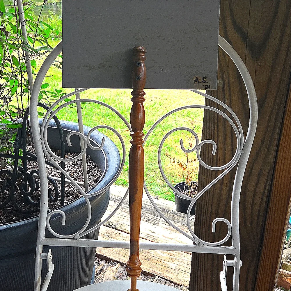 Upcycled Spindle Garden Sign